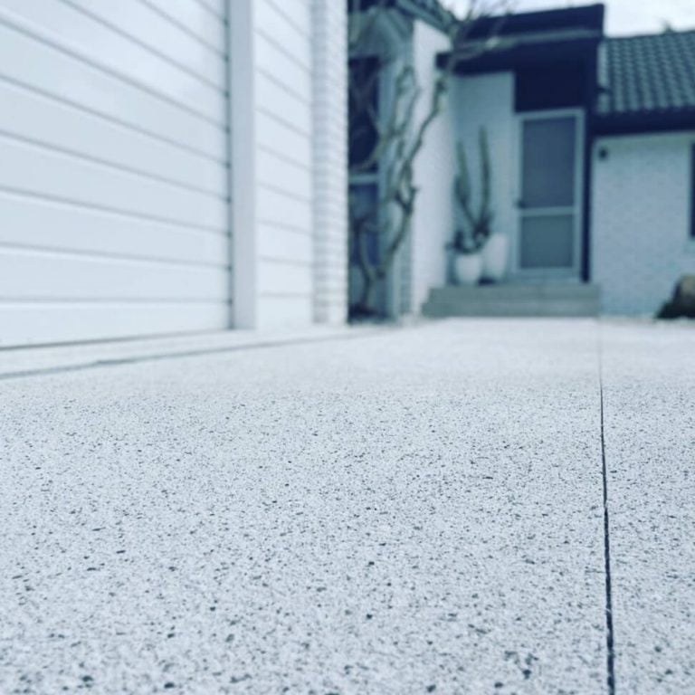 An image of a restored concrete driveway in a house.